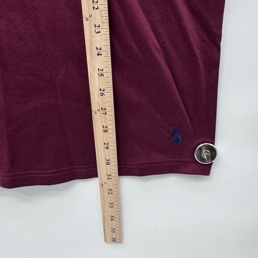 Polo Ralph Lauren Men's Burgundy Maroon Mercerized Cotton T-Shirt Size Large NWT